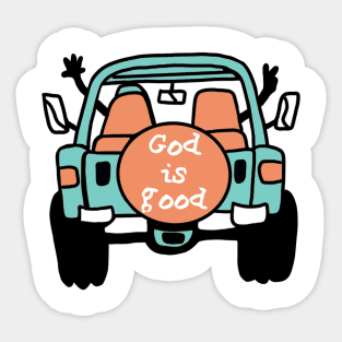 God is Good Jeep Sticker